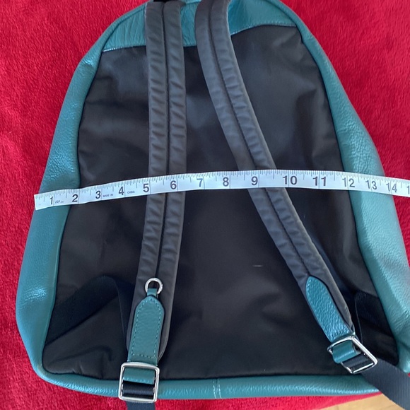 Coach Charlie pebbled leather green backpack - Picture 10 of 10